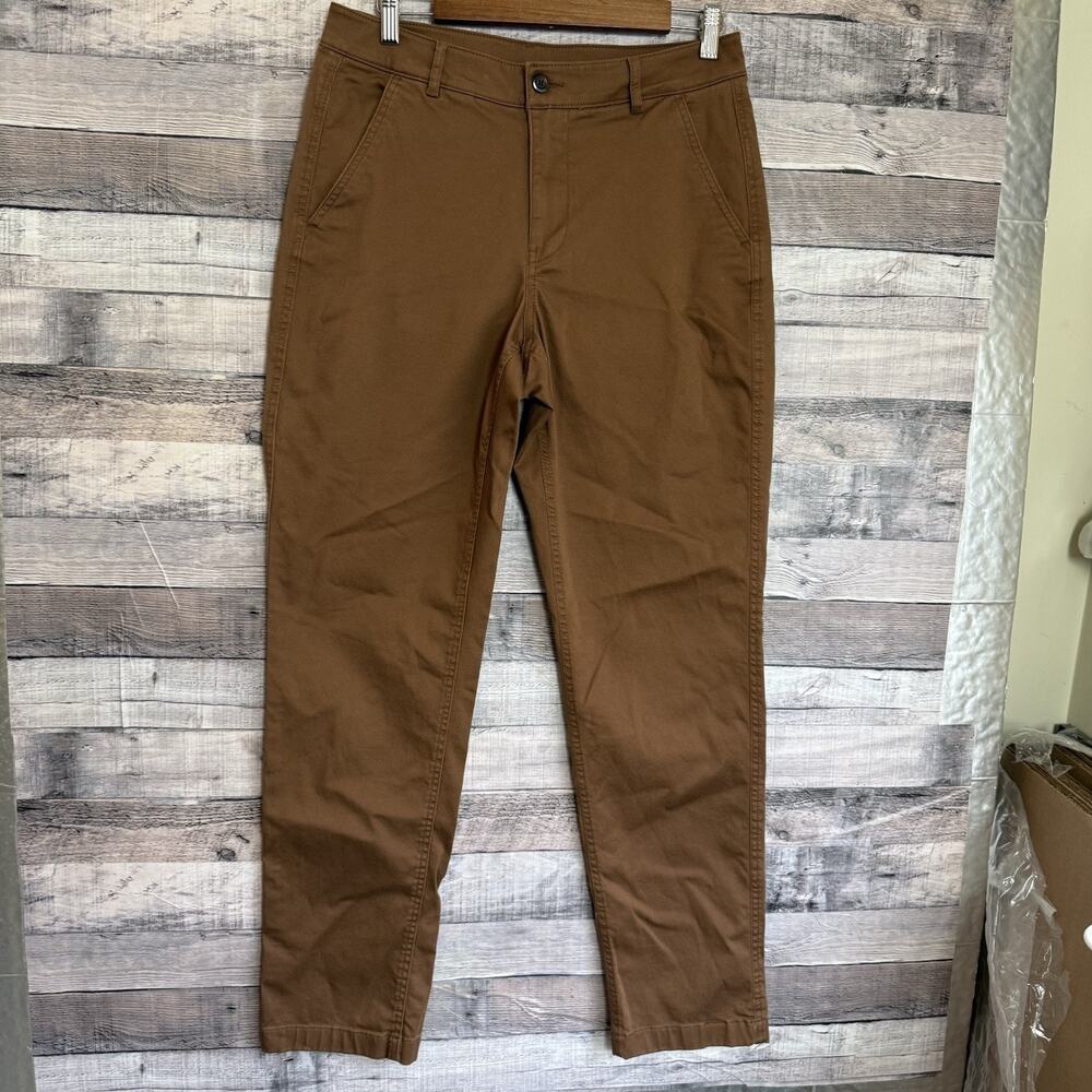 L.L. Bean Women's Brown Tapered Leg Chino Pant Size 8 Tall Item 522983
